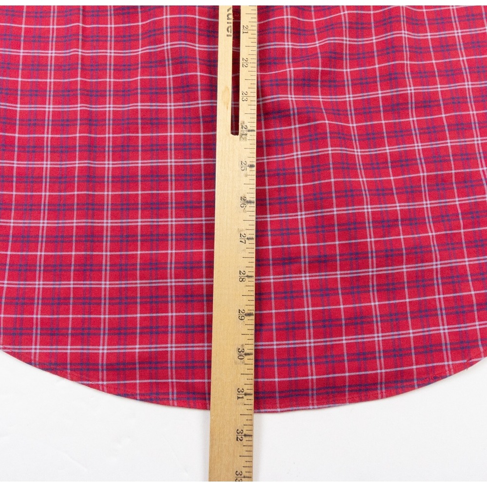 Brooks Brothers Shirt Mens Medium Red Button Down Oxford OCBD Check Preppy 346‎ - Picture 8 of 9